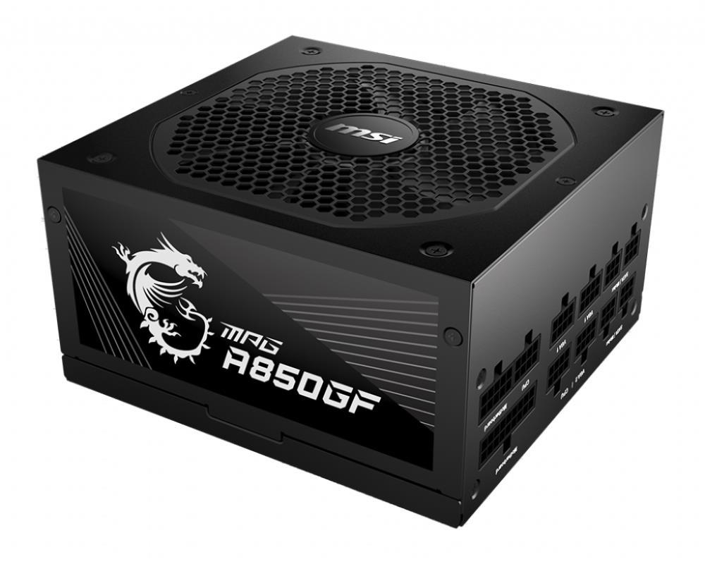 Блок питания MSI MPG A850GF, 850W, Intel ATX 12V, APFC, 14cm Fan, 80+ Gold, Fully-Modular, Retail