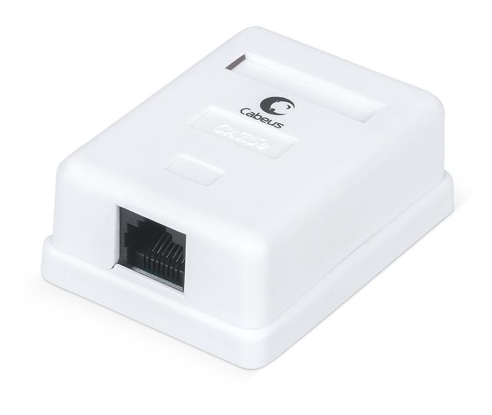  Cabeus WS-8P8C-Cat.5e-1 Розетка компьютерная RJ-45, категория 5e, одинарная, внешняя, Dual IDC