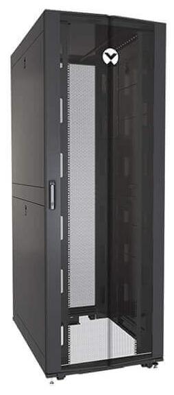 Коммуникационный шкаф Vertiv Rack 48U 2265mm H x 600mm W x 1215mm D with 77% Perforated Locking Front Door, 77% Perforated Split Locking Rear Doors, Color RAL 7021 Black gray