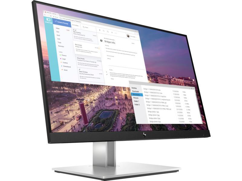 Мониторы HP E23 G4 23 Monitor 1920x1080, 16:9, IPS, 250 cd/m2, 1000:1, 5ms, 178°/178°, VGA, DP, HDMI, USB Type-B,USB-A, height, tilt, swivel, pivot, Black&Silver (нет евровилки, опция)