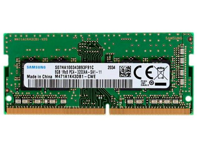 Оперативная память Samsung DDR4   8GB SO-DIMM  3200MHz   1.2V (M471A1K43DB1-CWE) 1 year, OEM