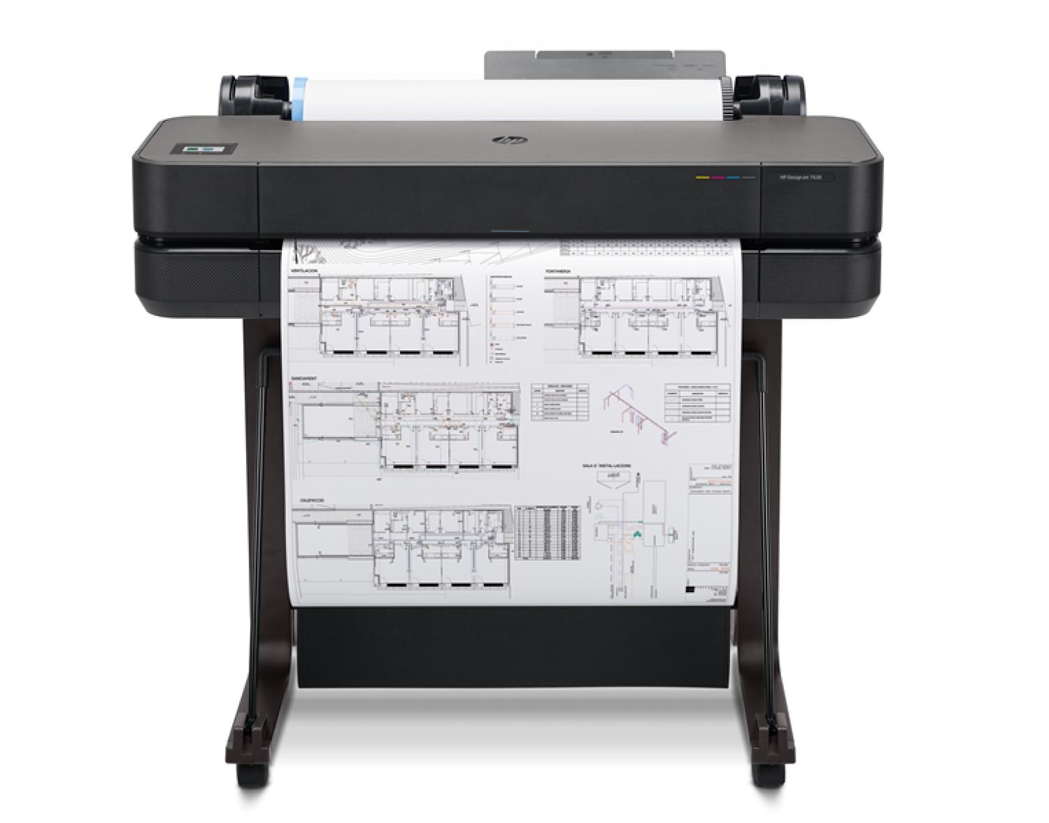 Широкоформатный принтер HP DesignJet T630 Printer (24",4color,2400x1200dpi,1Gb,30spp(A1),USB/GigEth/Wi-Fi,stand,mediabin,rollfeed,sheetfeed,tray50(A3/A4), autocutter,GL/2,RTL,repl. 5ZY59A)