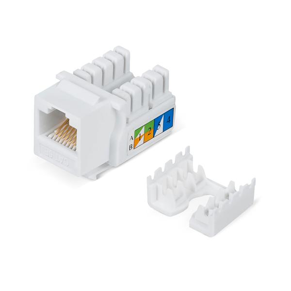 Вставка keystone Cabeus KJ-RJ45-Cat.5e-90 Вставка Keystone Jack RJ-45, категория 5e, заделка тип 110, белая