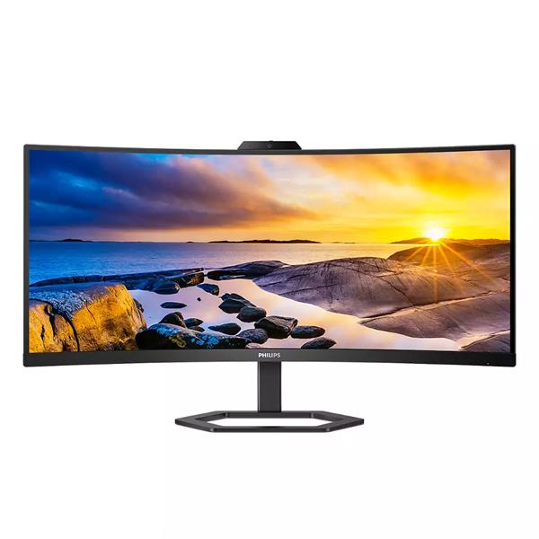  34" Philips 34E1C5600HE изогнутый*1500 3440x1440 100Гц VA W-LED 21:9 4(1)ms(GtG) 2*HDMI DP USB-C USB3.2Gen 4*USB-A  Mega Infinity DCR 3000:1 178/178 300cd Webcam Hello Tilt HAS Swivel Speakers2*5W Bla