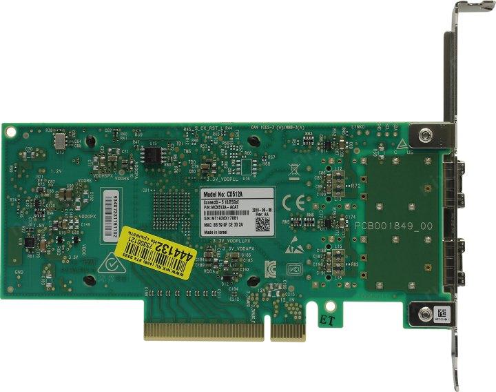 Сетевой адаптер Mellanox ConnectX-4  Lx EN network interface card, 10GbE dula-port SFP+, PCIe3.0 x8, tall bracket, ROHS R6  (9MMCX4121AXCAT), 1 year