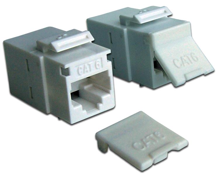  Повторитель портов RJ-45, неэкранированный, кат.6, формата Keystone, белый