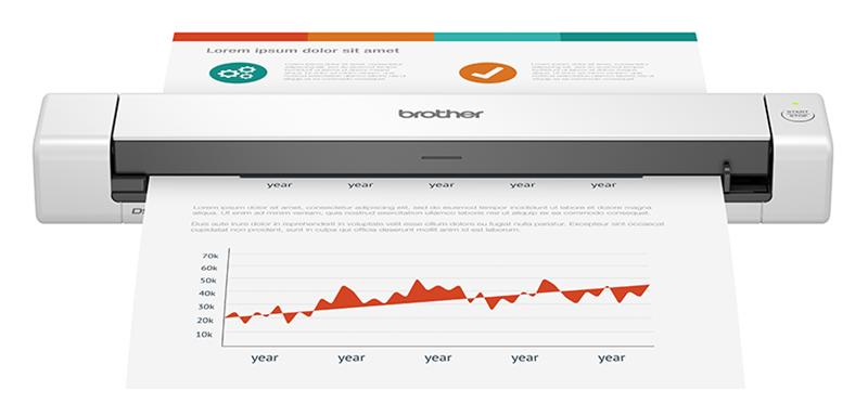  Brother Мобильный сканер DS-640, А4, 15 стр/мин, одностороннее сканирование, USB 3.0