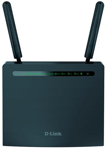 Маршрутизатор D-Link DWR-980/4HDA1E, Wireless AC1200 4G LTE Router with 1 USIM/SIM Slot, 1 10/100/1000Base-TX WAN port, 4 10/100/1000Base-TX LAN ports,  2 FXS ports, 1 ADSL/VDSL port and 1 USB Port. 802.11b/g/n co