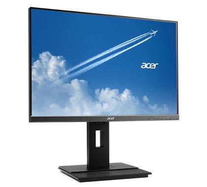 Монитор 24" ACER (Ent.) B246WLyemipruzx  , IPS, 16:10, 1920x1200, 300cd/m2, 60Hz, 5ms, 1xHDMI(1.4) + DP(1.2) + 1xType-C(PD65W) + USB3.0x4+USB-B(2up 4down) + RJ45 + H.Adj. 150+Audio out Black/Darkgrey