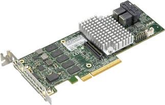 Контроллер Supermicro AOC-S3108L-H8IR-16DD 8-port/12Gb/s/16 SATA/SAS drives/RAID (0/1/5/6/10/50/60)/2GB DDR3 on-card cache/SFF-8643 MiniSAS HD