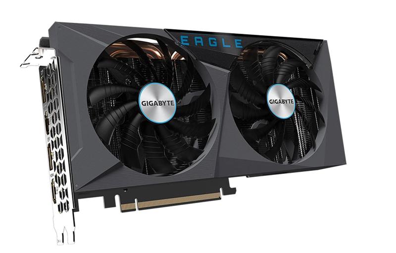 Видеокарта GIGABYTE RTX3060Ti EAGLE OC 8GB//RTX3060Ti, HDMI*2, DP*2, 8G,D6