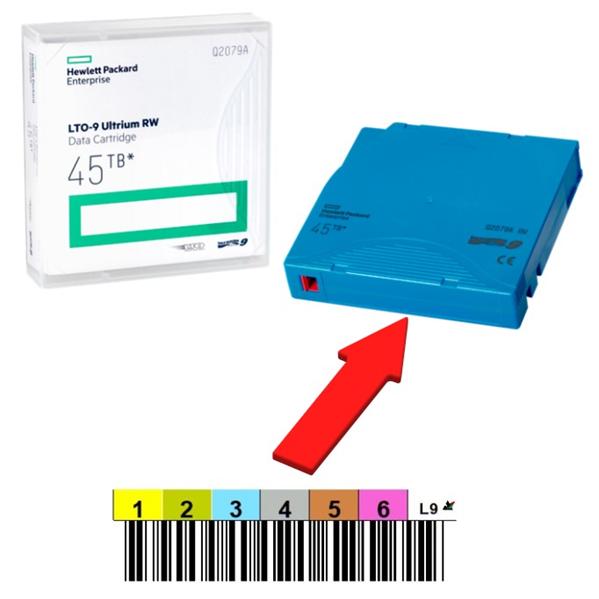 Ленточный картридж HPE Ultrium LTO9 Data cartridge 45TB RW (without Label)