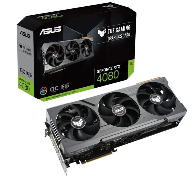 Видеокарта ASUS TUF-RTX4080-O16G-GAMING//RTX4080 HDMI*2 DP*3 16G D6X; 90YV0IB0-M0NA00