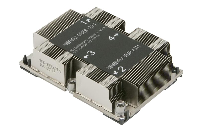 Радиатор 1U Heat Sink Purley Platform CPU LGA 3647-0 2U and above Series Servers (analog SNK-P0067PS)