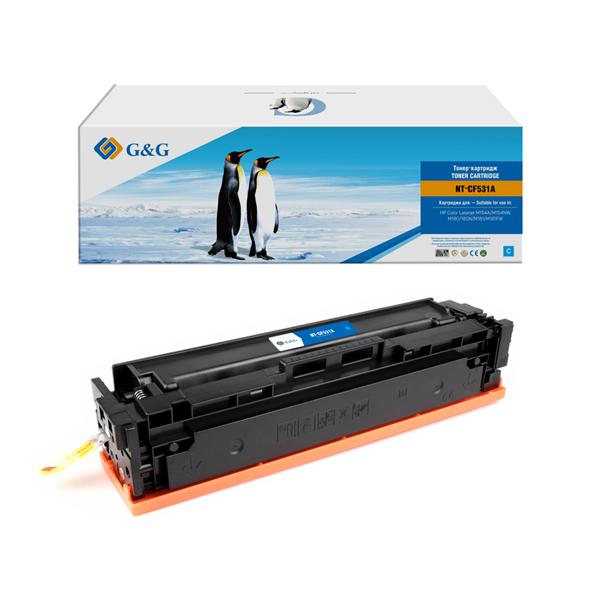 Картридж Cartridge G&G 205A для HP CLJ M154A/M154NW,M180/180N/M181/M181FW, with chip (900), голубой (замена CF531A) (незначительное повреждение коробки)