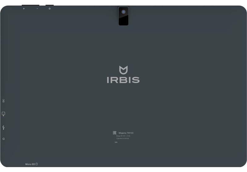 Планшет на windows IRBIS TW104 10.1" 2 IN 1 with black color,CPU:Z8300,10.1"LCD 800*1280 IPS, 4+64GB,  camera:0.3MP +2.0MP, 5300mha battery, back cover with normal oil painting, CE charger,  with soft keyboard
