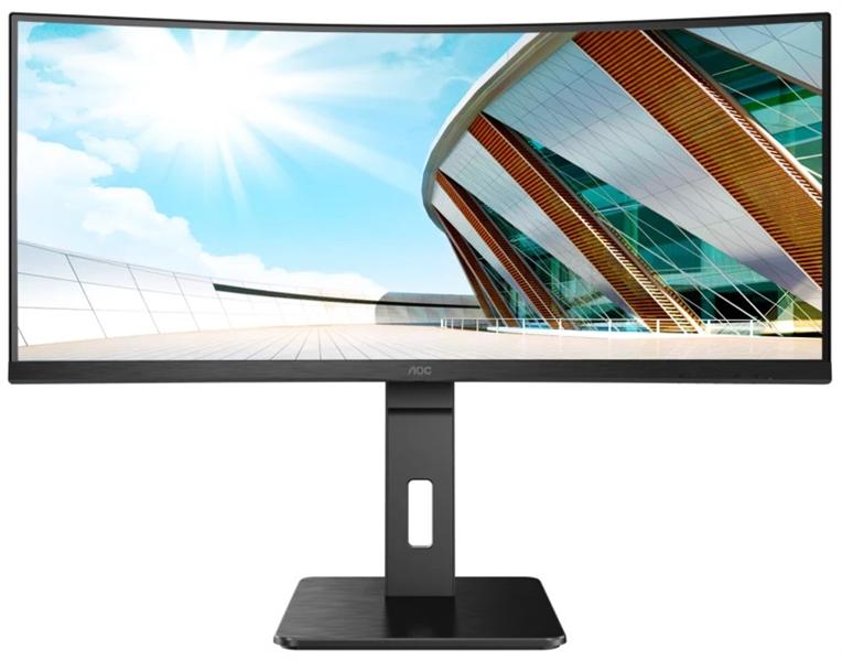 Монитор 34" AOC CU34P2A Curved 1500R 3440x1440@100Hz VA LED 21:9 1ms 2*HDMI DP 4*USB3.0 50M:1 3000:1 178/178 300cd Speakers HAS Tilt Swivel Black-Red