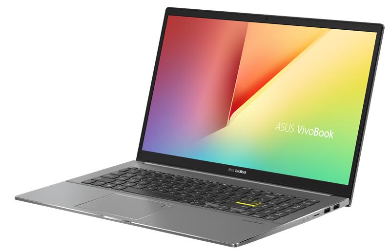 Ноутбук ASUS VivoBook S15 S533EA-BN429W Core I5-1135G7/16b/512Gb M.2 SSD+32Gb Optane/15.6"FHD IPS (1920x1080)/Intel Iris X Graphics/WiFi6/BT/IllumKB/Cam/Windows 11 Home/1.8Kg/INDIE BLACK/RU_EN_Keyboard