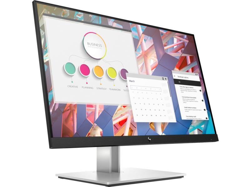 Монитор HP E24 G4 23,8 Monitor 1920x1080, 16:9, IPS, 250 cd/m2, 1000:1, 5ms, 178°/178°, VGA, DP, HDMI, USB, height, tilt, swivel, pivot, Black&Silver (незначительное повреждение коробки)