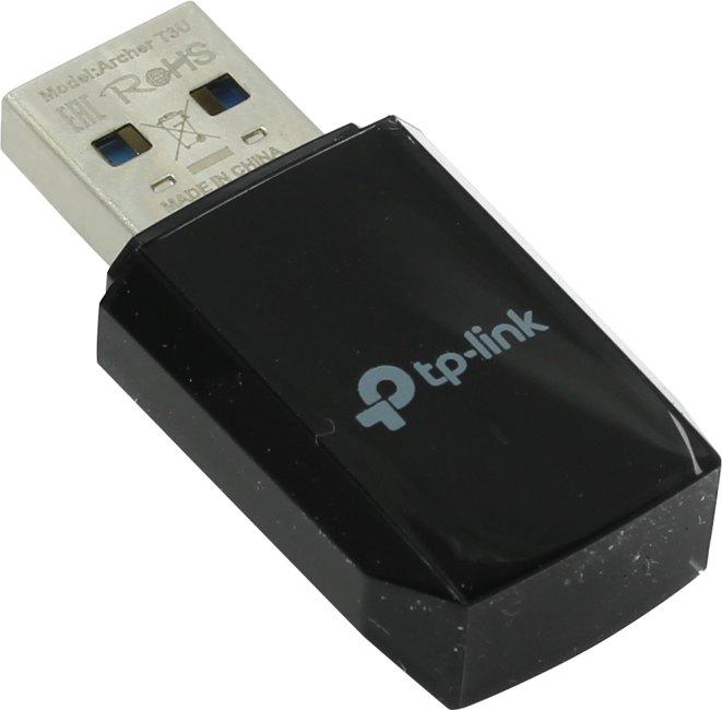  TP-Link Archer T3U, AC1300 Двухдиапазонный мини Wi-Fi USB адаптер, до 400 Мбит/с на 2,4 ГГц + до 867 Мбит/с на 5 ГГц, USB 3.0ОСОБЕННОСТИ: MU-MIMO