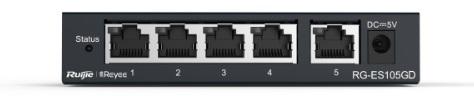 Коммутатор Reyee 5-Port Gigabit unmanaged Switch, 5 Gigabit RJ45 Ports ,Steel Case