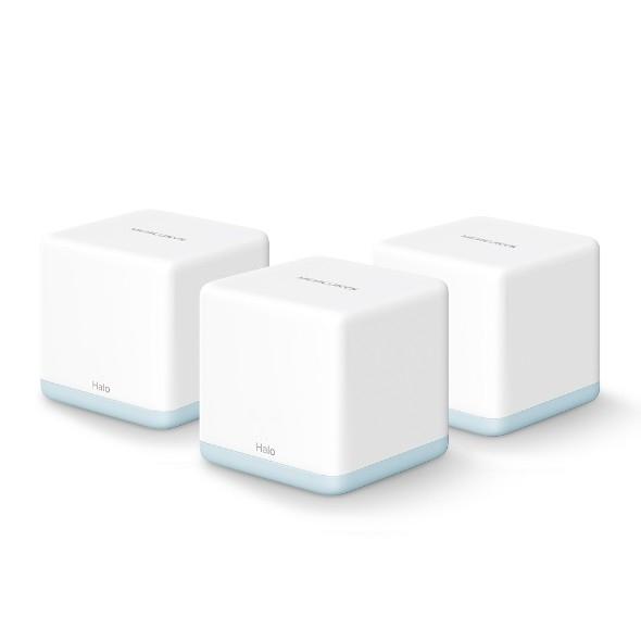 Домашний роутер MERCUSYS AC1200 Домашняя Mesh Wi-Fi система, до 300 Мбит/с на 2,4 ГГц + до 867 Мбит/с на 5 ГГц,2 встр. ант., 2x10/100 Мбит/с, 3 шт.