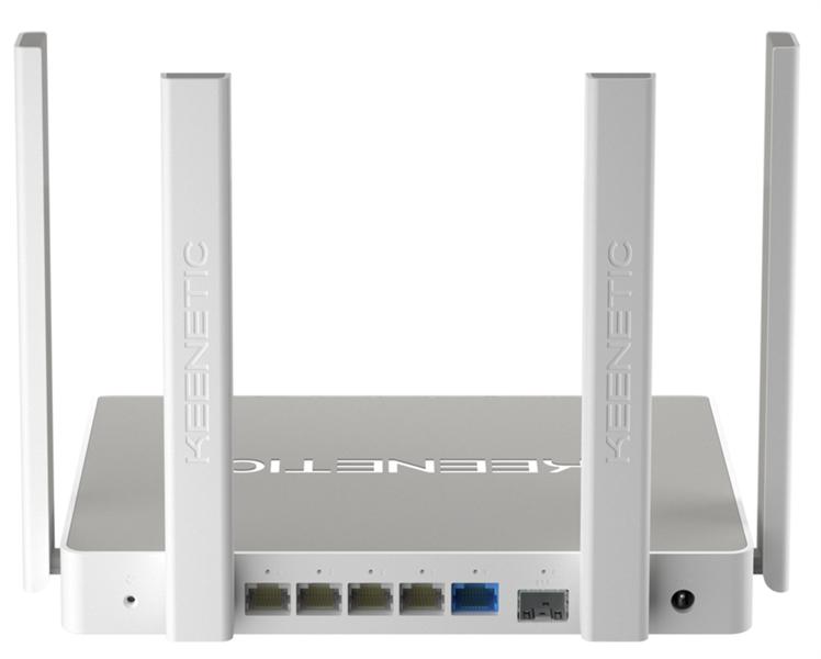  Keenetic Giga (KN-1011), Гигабитный интернет-центр с двухдиапазонным Mesh Wi-Fi 6 AX1800, усилителем сигнала и анализатором спектра Wi-Fi, 5-портовым Smart-коммутатором, портами SFP, USB 3.0 и 2.0