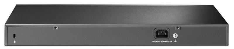  TP-Link 28-портовый Easy Smart коммутатор c 24 портами PoE+, 26 RJ45 портов 10/100/1000 Мбит/с и 2 независимых SFP-слота, поддержка 802.3af/at, PoE-бюджет 250Вт,  19"