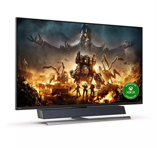 Монитор 55" Philips 559M1RYV 3840x2160 120Гц VA Ambiglow 16:9 4ms 3*HDMI DP USB-C USB-B 4*USB 3.2 Mega Infinity DCR 4000:1 178/178 750(1200)cd  Tilt Speakers 2*20W+subwoofer Black