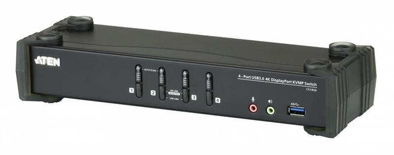 Квм переключатель ATEN 4P USB 4K DP/F. Audio KVMP/USB3.0 Switch