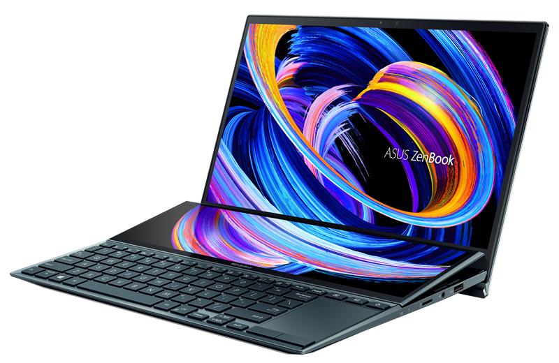 Ноутбук ASUS Zenbook Duo 14 UX482EGR-HY366W I5-1155G7/16GB LPDDR4X/512Gb SSD/14,0" Touch FHD IPS 1920X1080/ScreenPad+/GeForce MX450 2Gb/Windows 11 Home/1.6Kg/SLEEVE,STYLUS,STAND/RU_EN_Keyboard