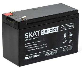  (2534) Бастион SKAT SB 1207L АКБ СК 12В/7 Ач/F1/Срок службы — 6 лет