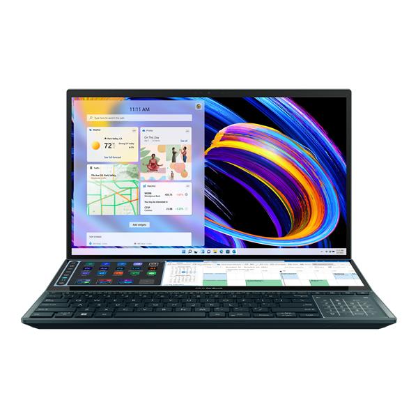 Ноутбук ASUS Zenbook Pro Duo UX582ZW-H2021X Core i7-12700H/32Gb DDR4/1Tb SSD/OLED Touch 15,6" 3840x2160/GeForce RTX 3070Ti 8Gb/WiFi6/BT/Cam/Windows 11 Pro/RU_EN_Keyboard