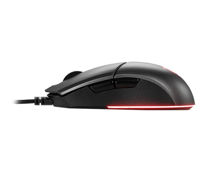 Мышь  проводная Gaming Mouse MSI Clutch GM11, Wired, DPI 5000, symmetrical design, RGB lighting, Black