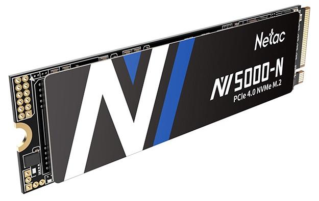 Ssd накопитель Netac SSD NV5000-N 500GB PCIe 4 x4 M.2 2280 NVMe 3D NAND, R/W up to 4800/2700MB/s, TBW 320TB, without heat sink