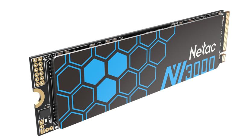 Ssd накопитель Netac SSD NV3000 250GB PCIe 3 x4 M.2 2280 NVMe 3D NAND, R/W up to 3000/1400MB/s, TBW 150TB, with heat sink, 5y wty