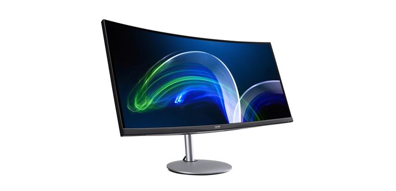 Монитор 34" ACER CB342CURbmiiphuzx, Curved 1900R Black, ZeroFrame, 3440x1440, 21:9, IPS, 75Hz, 1 ms, 300cd, 2xHDMI + 1xDP + 1xTYPE C + USB3.0x4+USB-B + Audio out, 7Wx2 Hadj.15