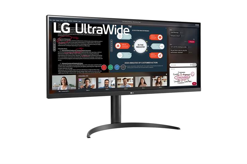 Монитор LG 34" 34WP550-B IPS LED , 2560x1080, 5ms, 250cd/m2, 1000:1 (Mega DCR), 178°/178°, 2*HDMI, HDR10, 75Hz, AMD FreeSync, HAS, VESA, Black 1 year