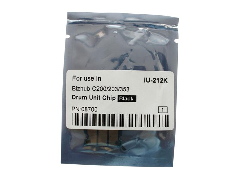 Чипы Чип драм-юнита для KONICA MINOLTA Bizhub C200/C200E/C203/C253/C353 (CET) Black, (WW), 120000 стр., (унив.), CET8700