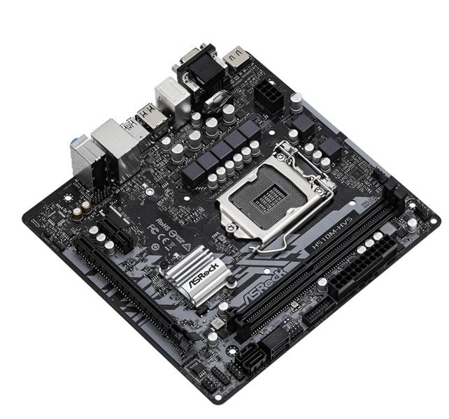 Материнская плата ASROCK H510M-HVS R2.0, LGA1200, H510, 2*DDR4, D-Sub+HDMI, 4xSATA3 6.0,  2xUSB 3.2, 4xUSB 2.0, mATX; 90-MXBG30-A0UAYZ