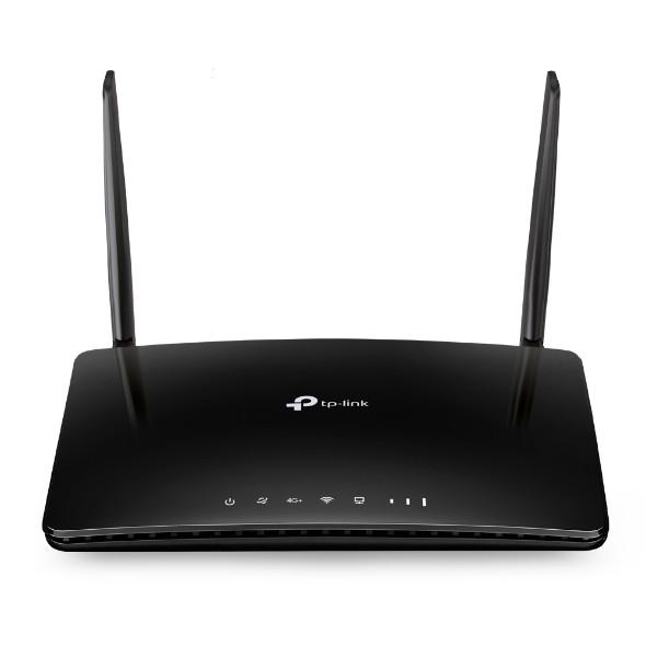  TP-Link Archer MR500, AC1200 Гигабитный Wi-Fi роутер с модемом 300 Мбит/с, Wi-Fi: до 300 Мбит/с на 2,4 ГГц + до 867 Мбит/с на 5 ГГц; 2 антенны, 3 гигабитных порта LAN, 1 гигабитный порт WAN/LAN