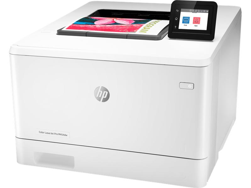 Принтер HP Color LaserJet Pro M454dw Printer (A4,600x600dpi,27(27)ppm,ImageREt3600,512Mb,Duplex, 2trays 50+250,USB 2.0/GigEth/WiFi/Bluetooth/Easy-access USB port,AirPrint, PS3, 1y warr, 4Ctgs1200pages in box)