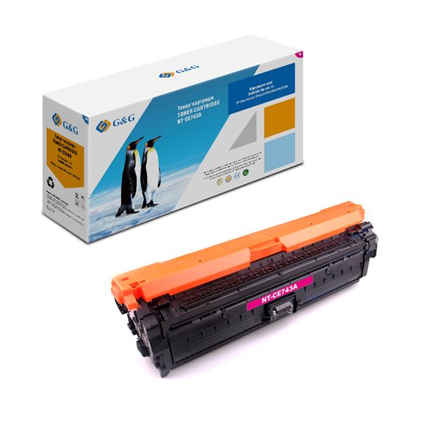 Картридж Cartridge G&G 307A для HP CLJ CP5225/CP5225N/CP5225DN, with chip (7300стр.), пурпурный (замена CE743A)