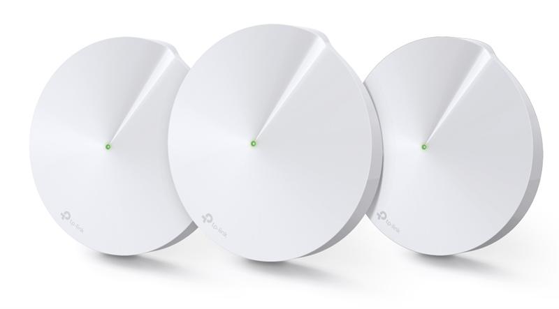  TP-Link Deco M9 Plus(3-pack), AC2200 Трёхдиапазонная домашняя Mesh Wi-Fi система, 3 устройства, до 400 Мбит/с на 2,4 ГГц + до 867 Мбит/с на 5 ГГц, 8 встр. антенн, 2 гиг. порта (WAN/LAN), 1xUSB 2.1