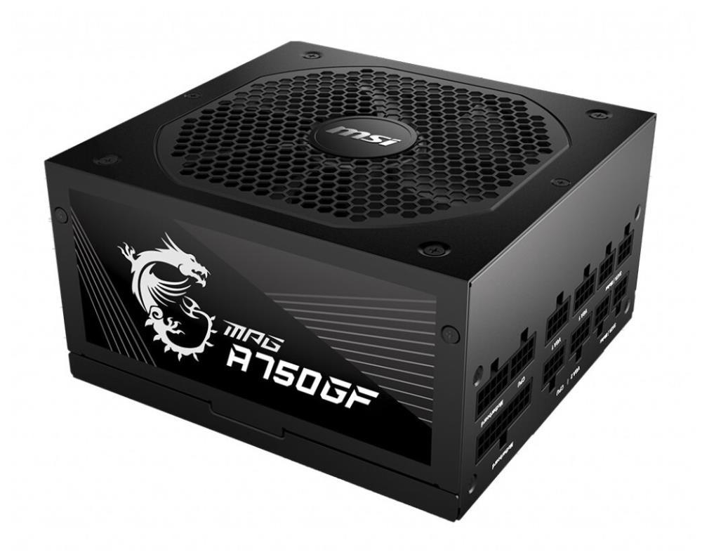 Блок питания MSI MPG A750GF, 750W, Intel ATX 12V, APFC, 14cm Fan, 80+ Gold, Fully-Modular, Retail