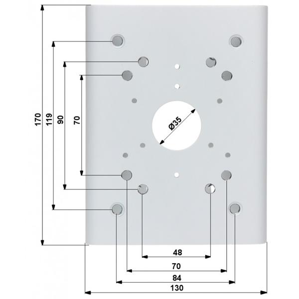 Крепление на столб DAHUA DH-PFA150, Junction Box