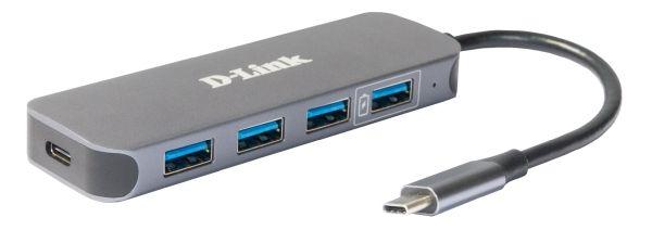 Концентратор usb D-Link DUB-2340/A1A, USB-C Hub, 3xUSB3.0 + Fast Charge USB3.0 + USB-C/PD3.0