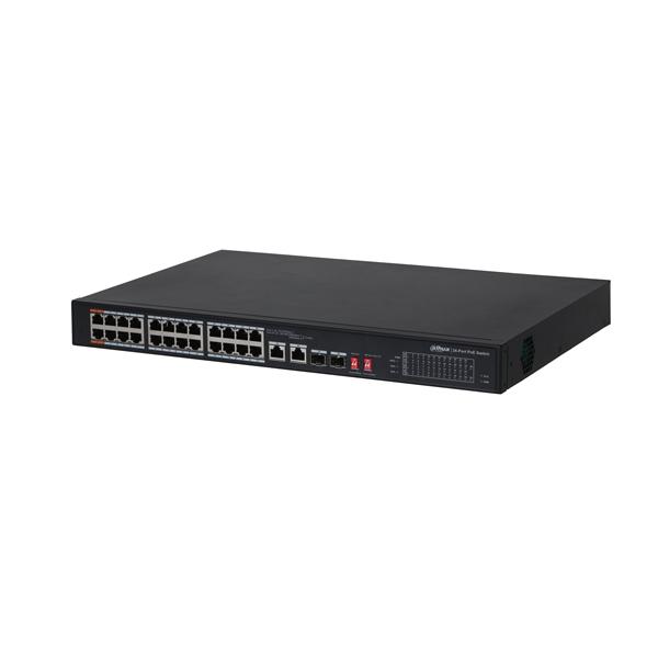 Коммутатор DAHUA DH-PFS3226-24ET-240, Desktop PoE Switch