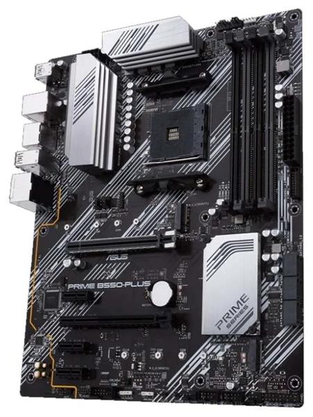 Материнская плата ASUS PRIME B550-PLUS,  Socket AM4, B550, 4*DDR4, HDMI+DP, CrossFireX, SATA3 + RAID, Audio, Gb LAN, USB 3.2*8, USB 2.0*6, COM*1 header (w/o cable), ATX ; 90MB14U0-M0EAY0