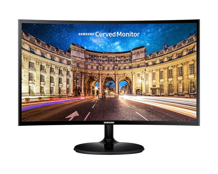 Монитор Samsung 23.5" C24F390FHM VA LED curved 16:9 1920x1080 4ms 250cd 3000:1 178/178 D-Sub HDMI AMD FreeSync 75Hz Tilt VESA Black 1 year